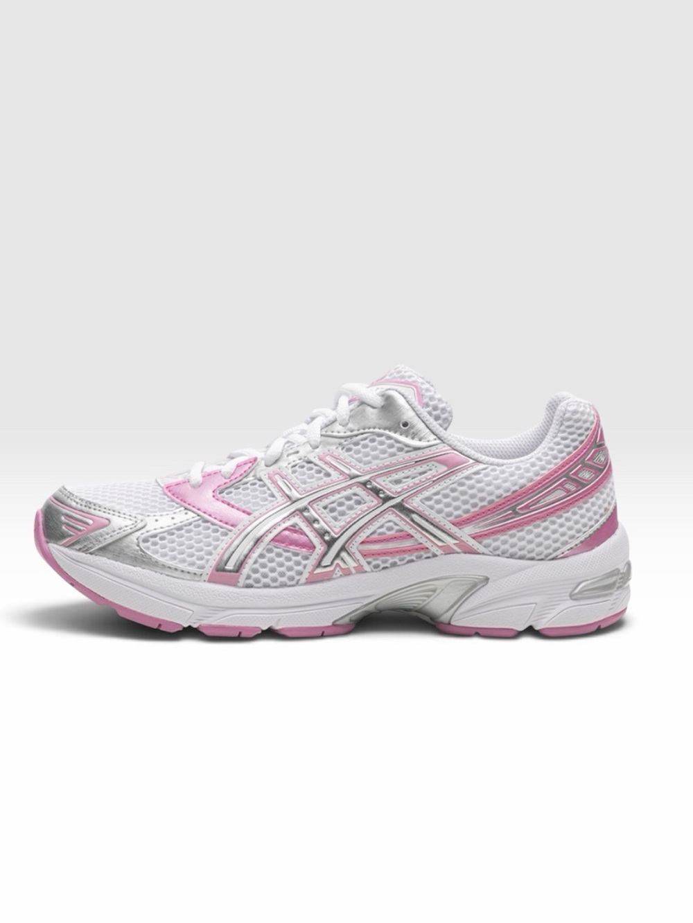 ASICS NEW Womens Gel 1130 'White Silver Pink Sneakers Size 6 - Picture 3 of 10